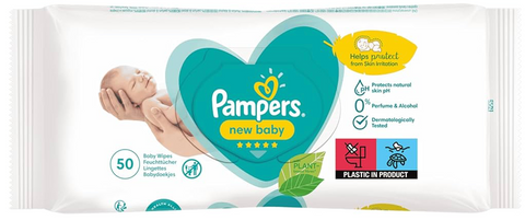 Pampers Baby Wipes -Sensitive 52 Ct, 12/cs.