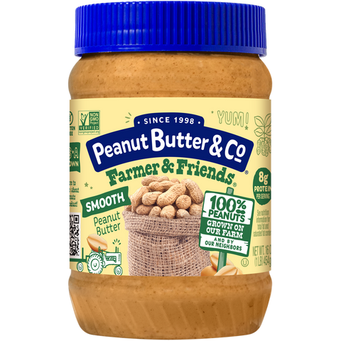 Peanut Butter & Co -Farmer & Friends Smooth Peanut Butter 16 Oz, 6/cs EXP: 5/7/2028