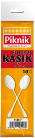 Piknik Plastic Spoons -10 CT, 90/cs.