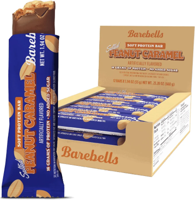 Barebells Protein Bar -Salted Peanut Caramel 55 G (1.94 Oz), 12/cs. EXP: 04/22/2027