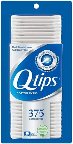 Q-Tips Cotton Swabs 375 Ct, 12/cs.
