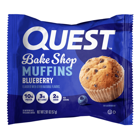 Quest Bake Shop Blueberry Muffin 2.01 Oz (57 G), 8/cs. EXP: 3/10/2027