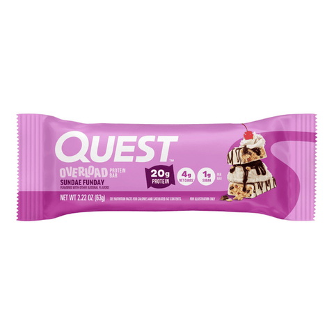Quest Protein Bar -Overload Sundae Funday 2.22 Oz (63 G), 12/cs. EXP: 5/9/2027