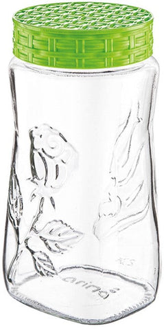 Glass Embossed Straw Jar 1 LT (33.8 Oz), 12/cs.