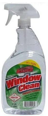 Awesome Window Cleaner Streak Free with Vinegar 32 Oz, 12/cs******