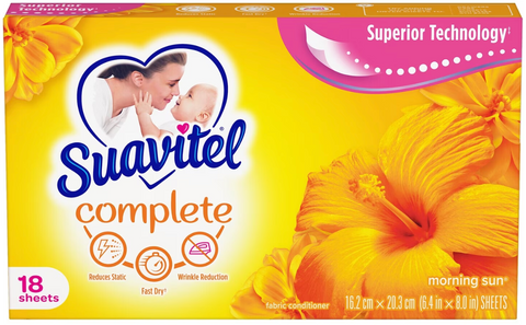 Suavitel Dryer Sheet -Morning Sun 18 Ct, 15/cs.