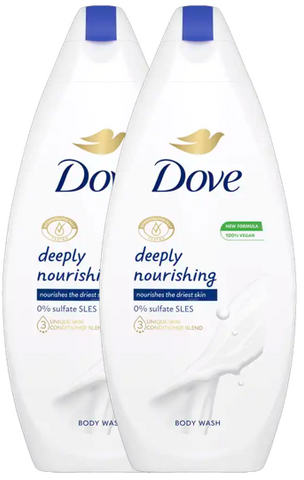 Dove Body Wash -Deeply Nourisihng Twin Pack 450 Ml, 6/cs.