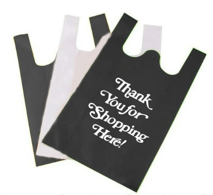 Non-Woven T-Shirt Bag -07 Black 560/cs.