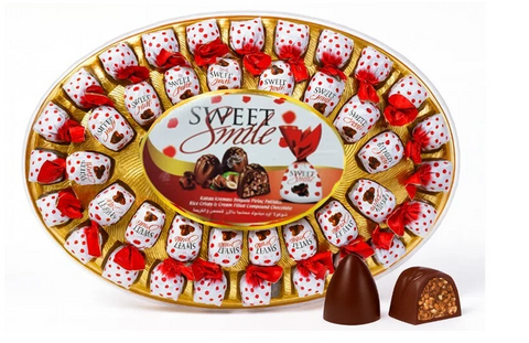 Sweet Smile Oval Gift Chocolate 4 Color 17.63 Oz. (500g), 8/cs.