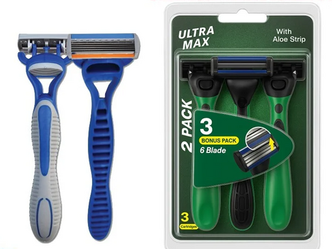 Ultra Max Razor Men 5 Blade 3 Pk, 24/cs.