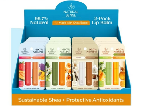 Natural Sense Lip Balm Assorted 2 CT, 24/cs.