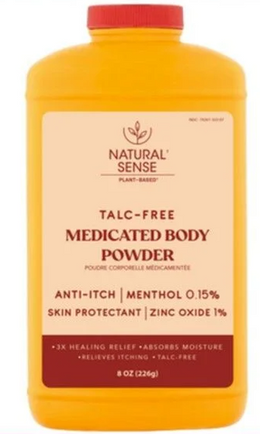 Natural Sense Medicated Body Powder 8 Oz, 12/cs.