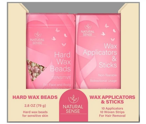Natural Sense Hard Wax Beads & Applicator 12/cs.