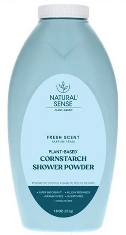 Natural Sense Shower Powder -Fresh 10 Oz, 12/cs.