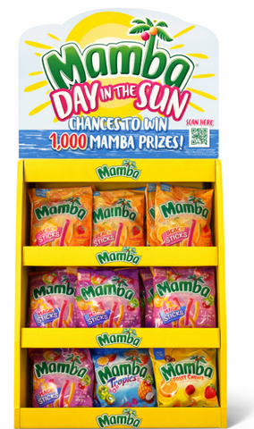 Mamba Fruit Chewy Candy Floor Stand 72 CT EXP: 05/31/2027
