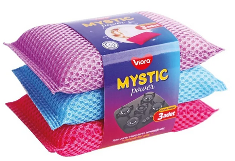 Viora Mystic Power Sponge 3 CT, 36/cs