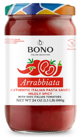 Bono Pasta Sauce -Arrabbiata  24 Oz, 6/cs.  EXP: 9/11/2028