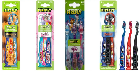 FireFly Kids Toothbrush Mix 3 CT, 36/cs.