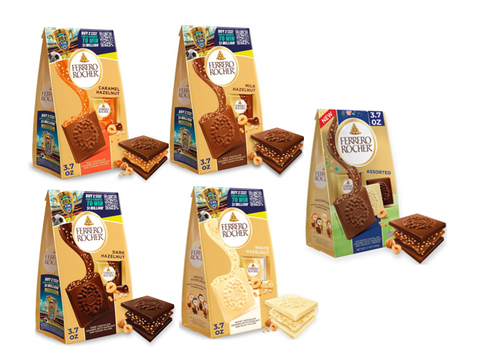 Ferrero Rocher Square Chocolate Mix Floorstand 3.7 Oz, 50/cs   EXP: 02/2027