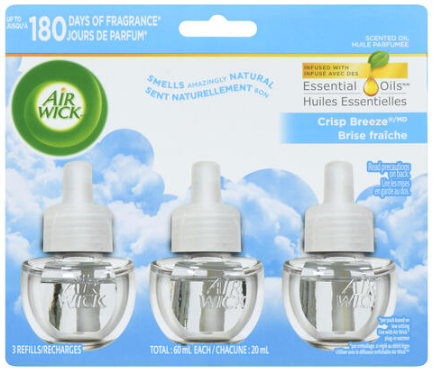 Airwick Scented Oil -Crisp Breeze 3 Pk, 6/cs.