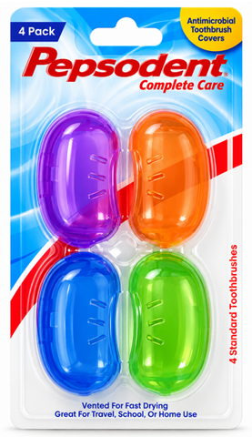 Pepsodent Toothbrush Head Cover 4 CT, 24/cs.