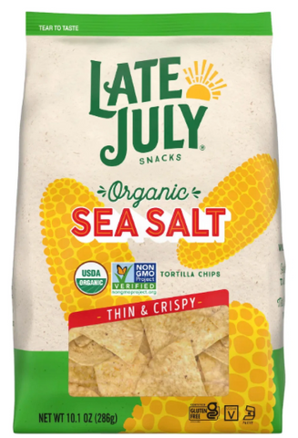 Late July Original Tortilla Chips Sea Salt, 10.1 Oz, 9/cs EXP: 1/23/2027