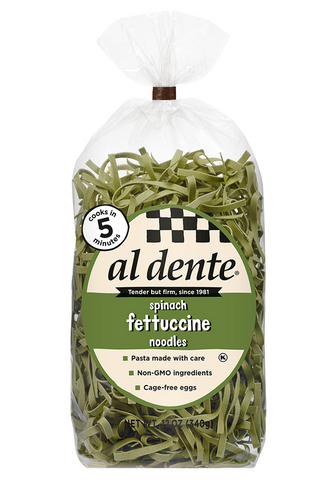 Al Dente Spinach Fettuccine 12 Oz, 6/cs