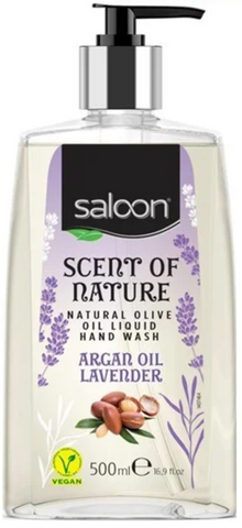 Saloon Liquid Soap Argan Oil & Lavender 500 Ml, 12/cs.