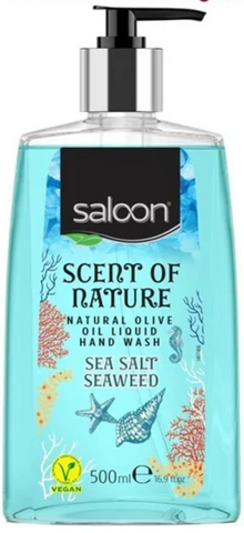 Saloon Liquid Soap Sea Salt & Moss 500 Ml, 12/cs.