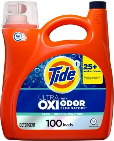 Tide Liquid Detergent -Ultra Oxi Odor Eliminators 154 Oz, 4/cs.