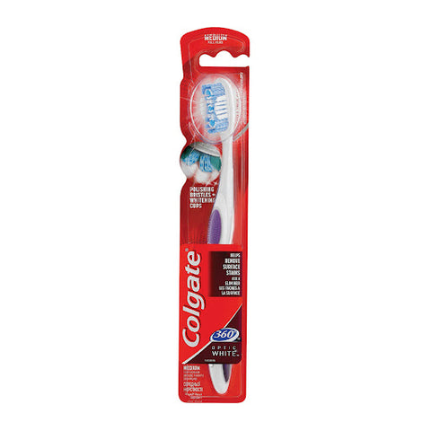 Colgate Toothbrush 360 Optic White Medium 12/cs.