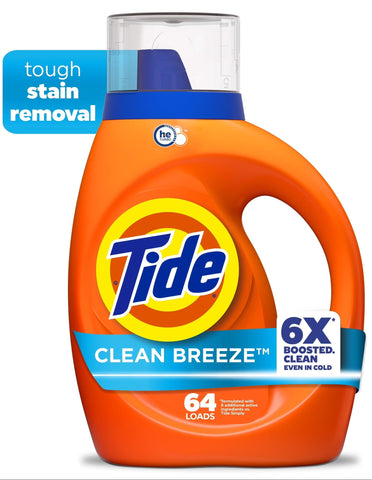 Tide Liquid Detergent -Glean Breeze 80 Oz , 4/cs