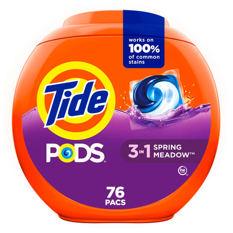 Tide Pods -Spring Meadow 76 CT, 8/cs