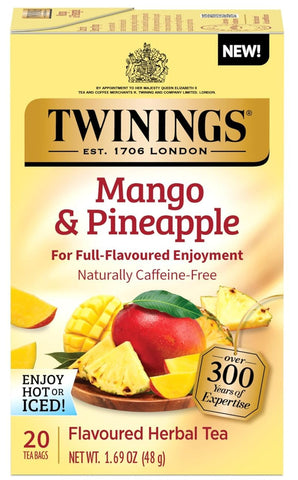 Twinings Tea -Mango & Pineapple 20 Ct, 6/cs EXP: 05/13/2028