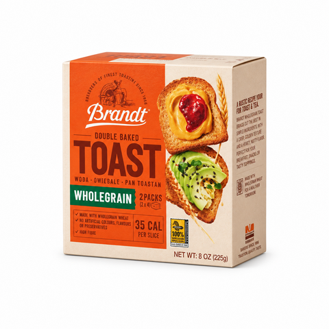 Brandt Zwieback Double Baked Toast Whole Grain 8 Oz, 10/cs EXP: 5/15/2027