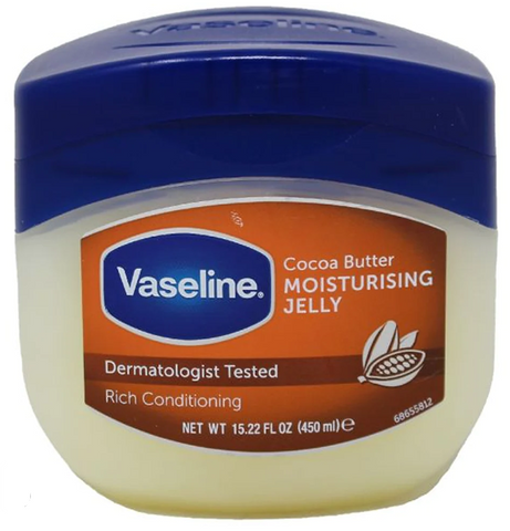 Vaseline Petroleum Jelly -Cocoa Butter 450 Ml (15 Oz), 12/cs