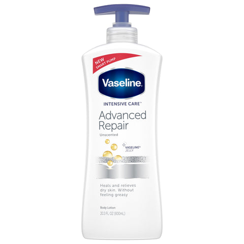 Vaseline Lotion -Advanced Repair Unscented 20.3 Oz, 4/cs. 4 PACK!!!!!