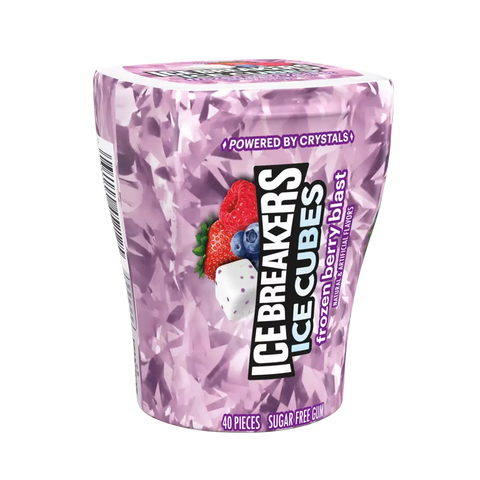 Ice Breakers Ice Cubes Frozen Berry Blast  Sugar Free Gum 40 CT, 6/cs EXP: 05/2027