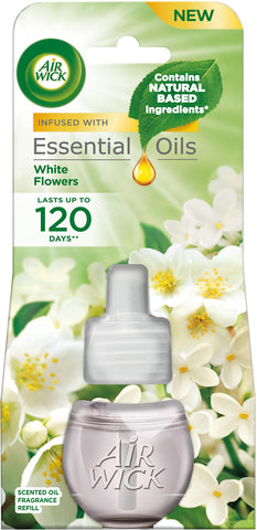Airwick Oil Refill -White Flowers 1 CT,19 Ml, 6/cs.