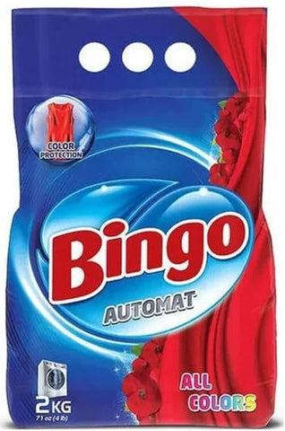 Bingo Matic Powder Detergent -All Colors 2 KG, 6/cs.
