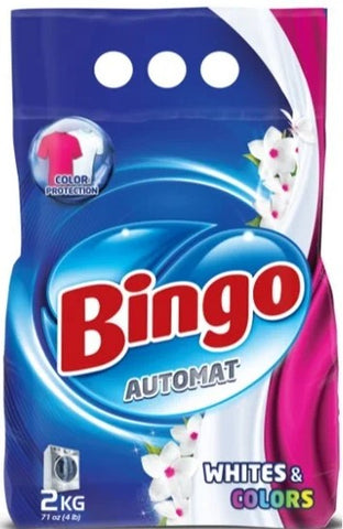 Bingo Matic Powder Detergent -White & Colors 2 KG(70.5 Oz), 6/cs.