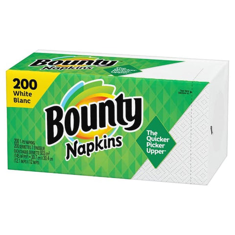 Bounty Napkins 1 Ply 200 CT, 8/cs