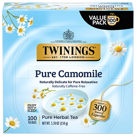 Twinings Tea -Pure Camomile 100 Ct, 4/cs.  EXP: 1/22/2029