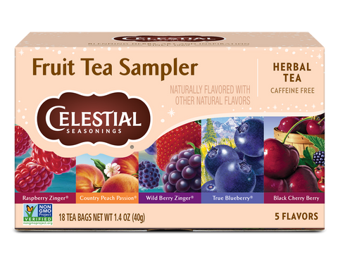 Celestial Seasoning Herbal Tea -Fruit Tea Sampler Variety 18 CT, 6/cs.EXP:11/27