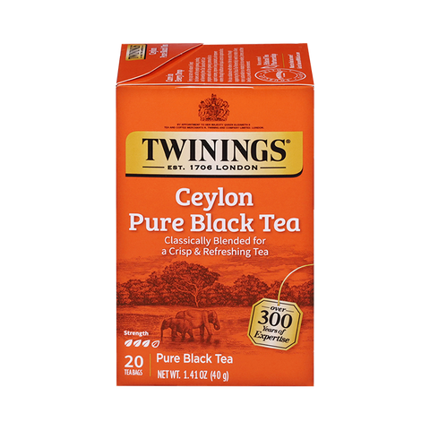 Twinings Tea -Ceylon Black Tea Orange Pack 20 Ct, 6/cs. Exp: 09/28/2028
