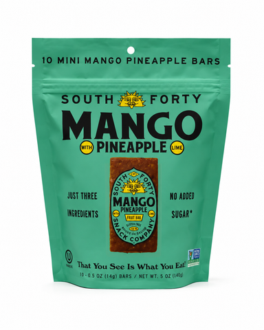 South Forty Fruit Bars Pouches -Pineapple Mango Mini 10 Ct, 8/cs EXP: 02/10/2027
