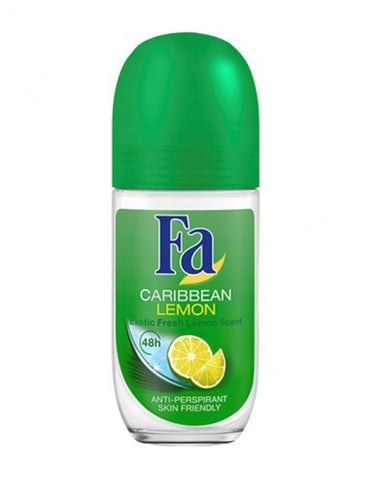 Fa Roll On Caribebean Lemon 50 Ml, 6/cs.