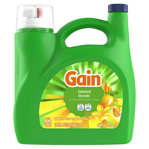 Gain Laundry Detergent -Island Fresh 132 Oz, 4/cs.
