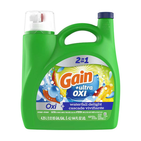 Gain Laundry Detergent -Ultra Oxi 144 Oz, 4/cs.