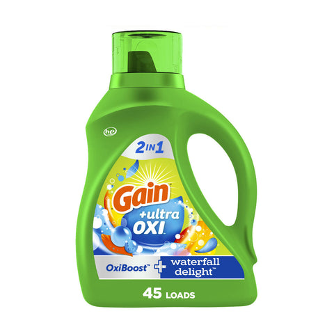 Gain Laundry Detergent -Waterfall Ultra Oxi 39 Oz, 6/cs.